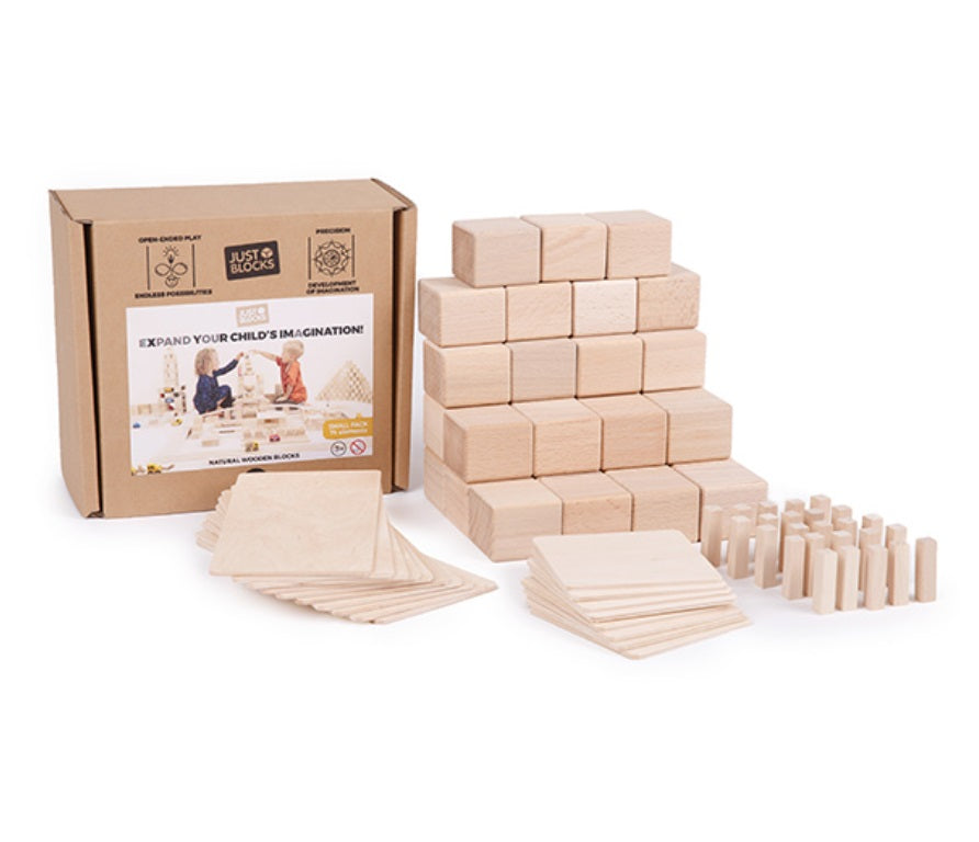 Natural Wooden Blocks 68 pcs