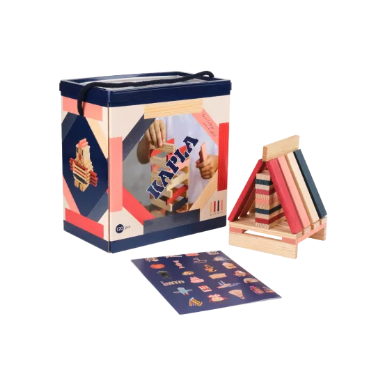 KAPLA Box 120 (Dark Blue, Pink & Red)