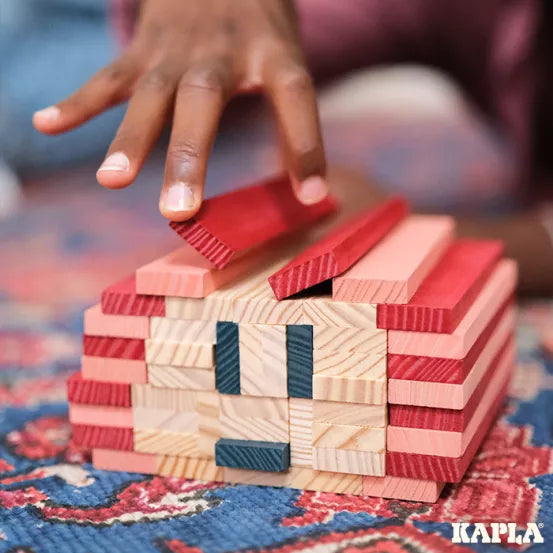 KAPLA Box 120 (Dark Blue, Pink & Red)