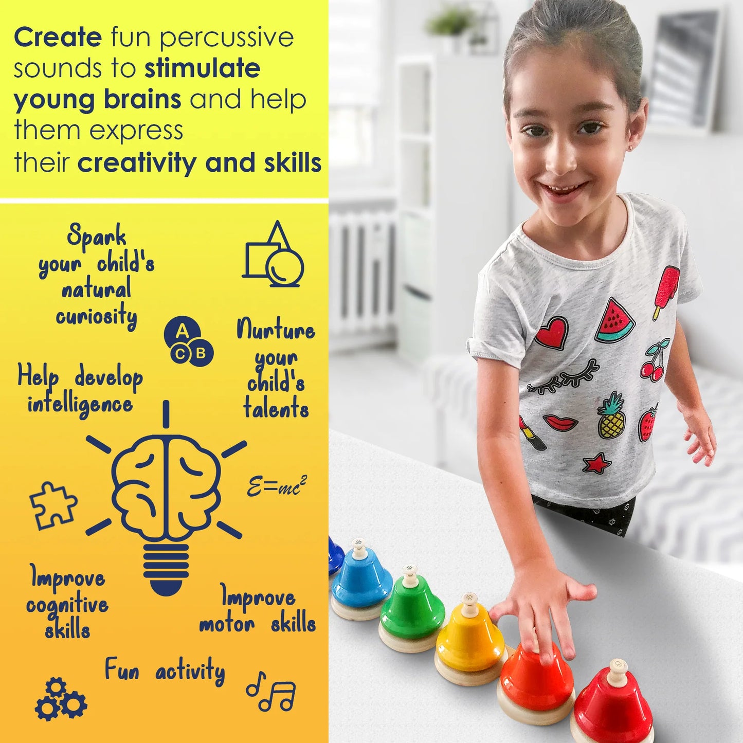 Rainbow Desk Bells Set