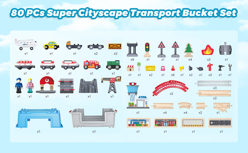 Hape Super Cityscape Transport Bucket Set