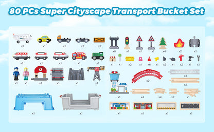 Hape Super Cityscape Transport Bucket Set