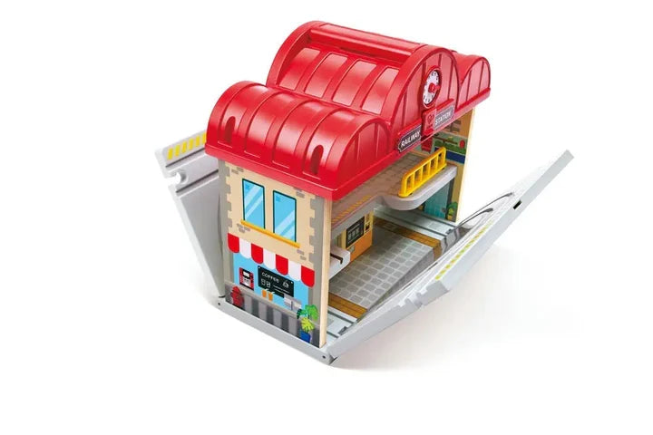 Hape Portable Train Station Set｜便攜火車站套裝