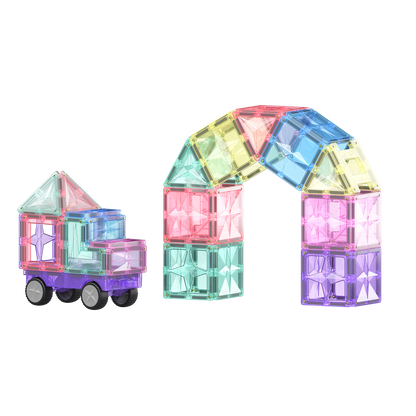 MNTL 56PCS 星鑽磁性構建片（果凍色）
