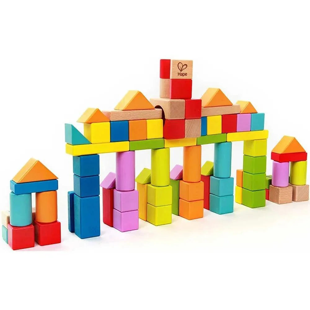 Hape Alphabet and Number Building Blocks (80 pieces) | 桶裝積木（80 件）