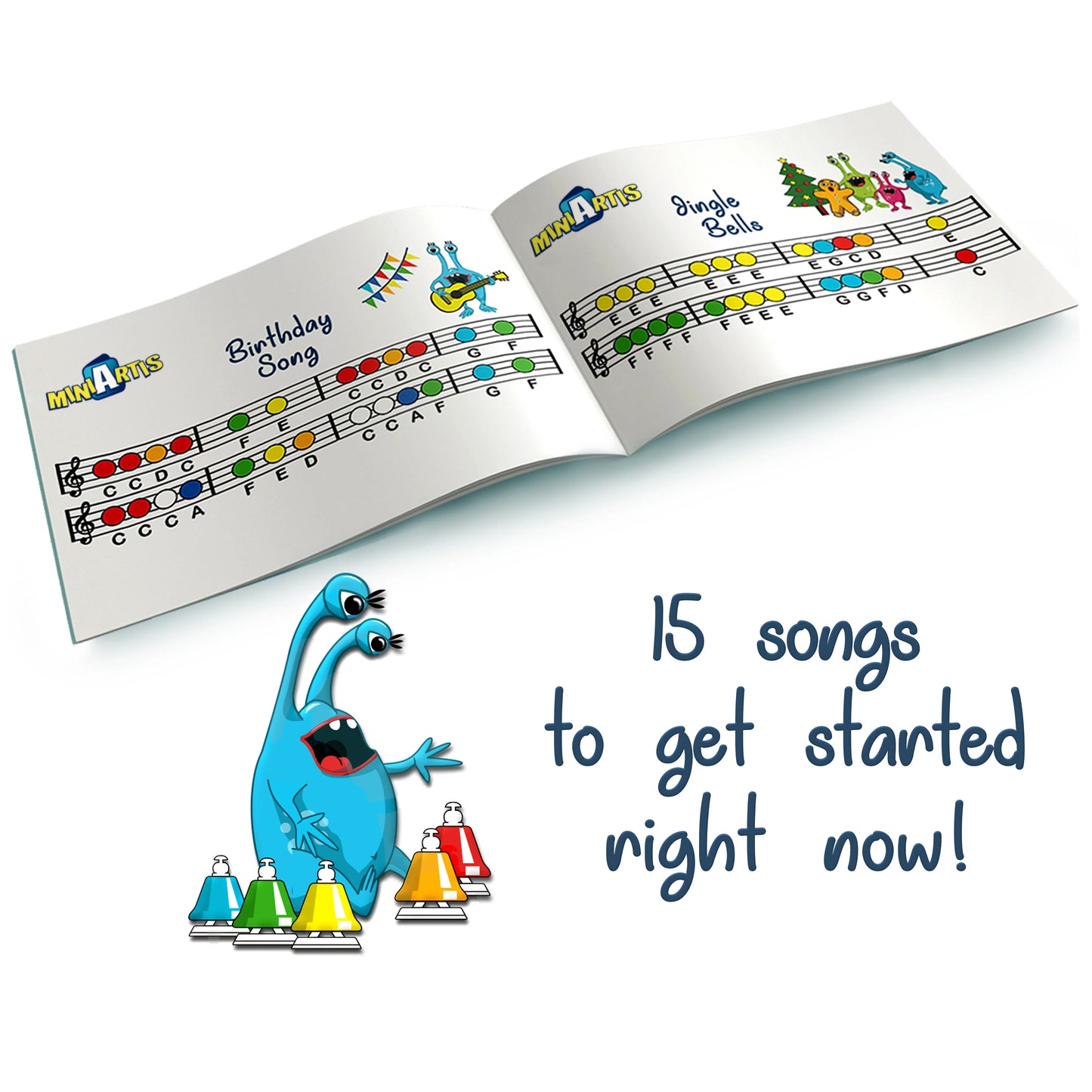 Rainbow Desk Bells Set