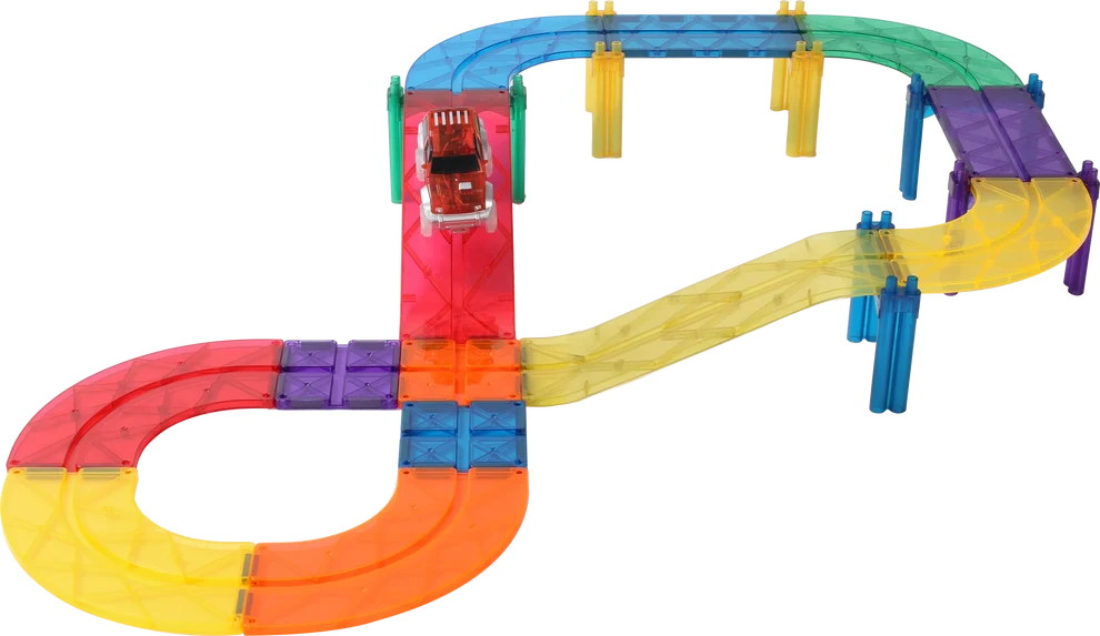 MNTL Mag-Car Track Toy Set 52pcs 磁力片電力軌道車
