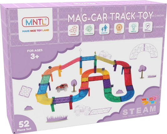MNTL Mag-Car Track Toy Set 52pcs 磁力片電力軌道車