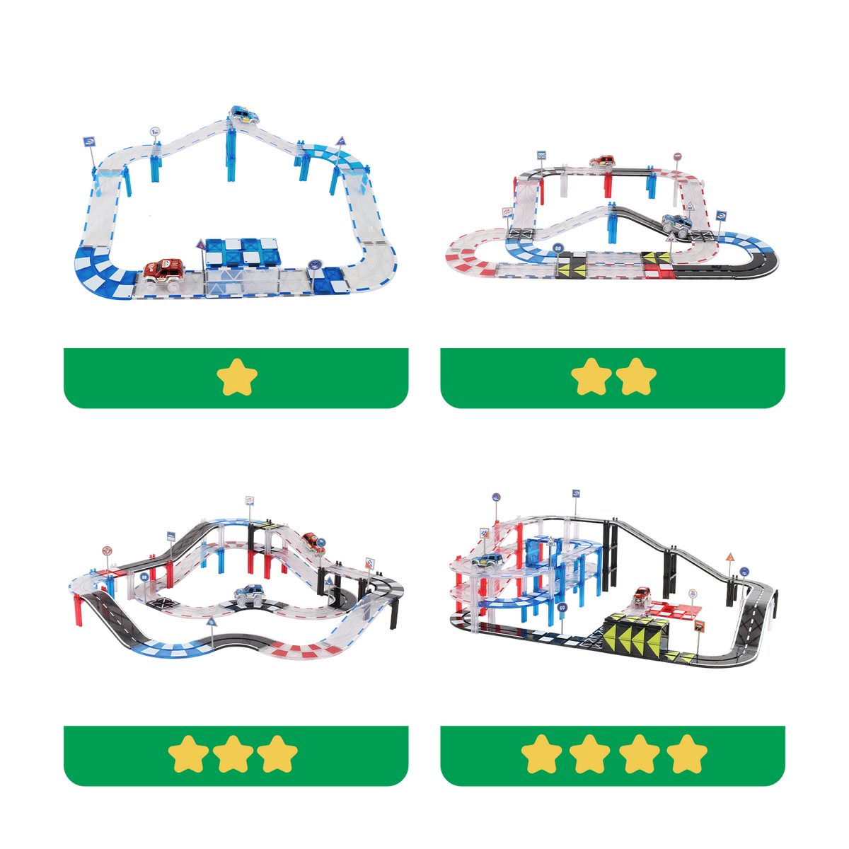 MNTL Mag-Car Track Toy Set 72pcs 磁力片電力軌道車