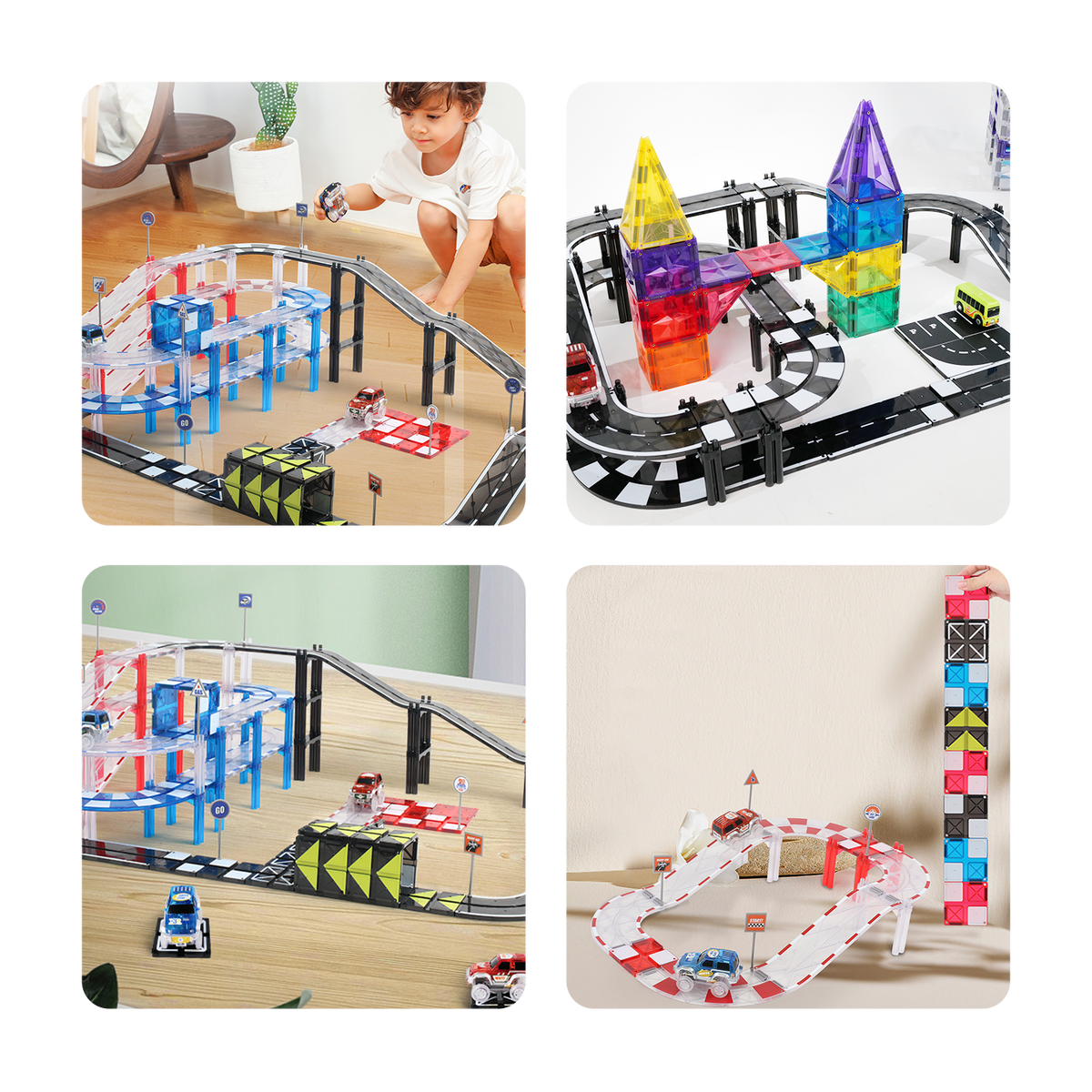 MNTL Mag-Car Track Toy Set 72pcs 磁力片電力軌道車