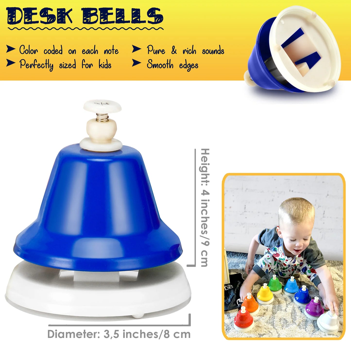 Rainbow Desk Bells Set