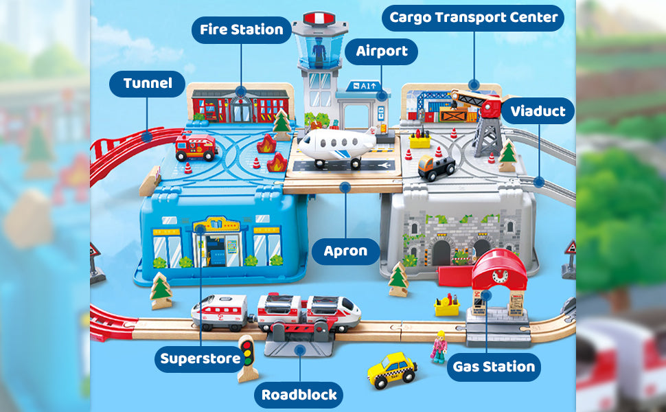 Hape Super Cityscape Transport Bucket Set